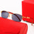 Damen exklusive Designer-Sonnenbrille mit hochglanzveredeltem Metallrahmen und polarisierenden Gläsern Brehn