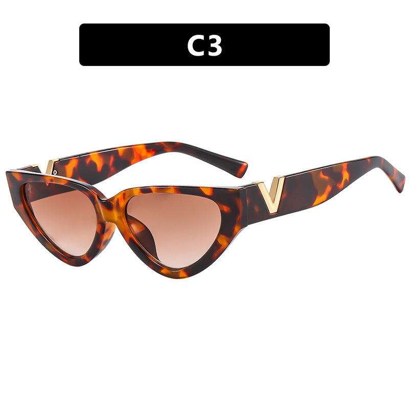 Damen Cat-Eye Sonnenbrille mit stylishem Zebra-Design und luxuriösen Akzenten Brehn