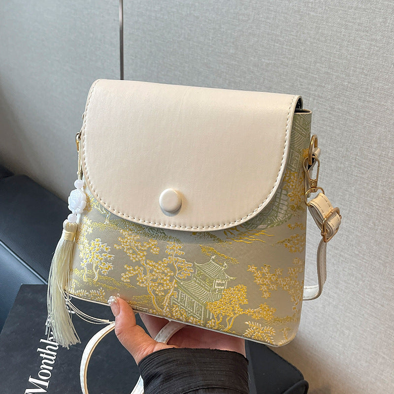 Elegante Texturierte Mini Umhängetasche
