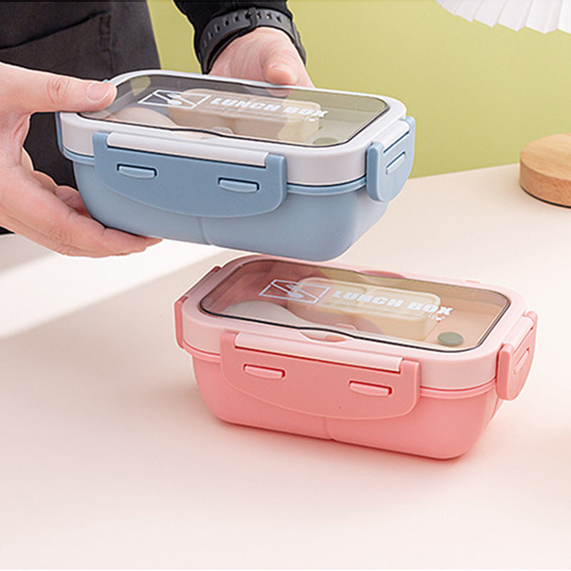 Vielseitige Mehrfachfach-Lunchbox mit integriertem Besteck