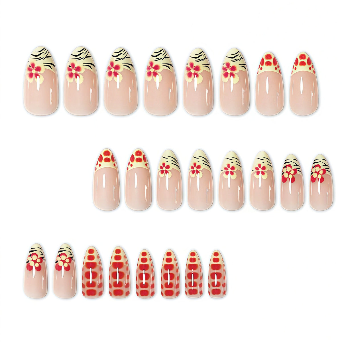 Floral Nail Art Press-On Set Brehn