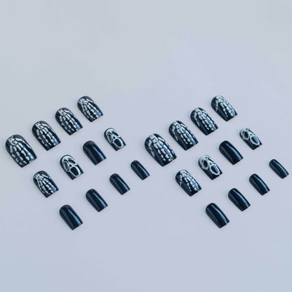 Künstlerisches Skelett Nagelkunstset