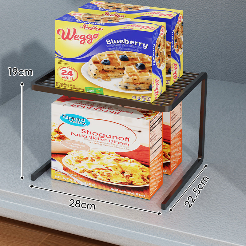 Kompakter dreistufiger slatted Metall Theken-Pantry-Organizer