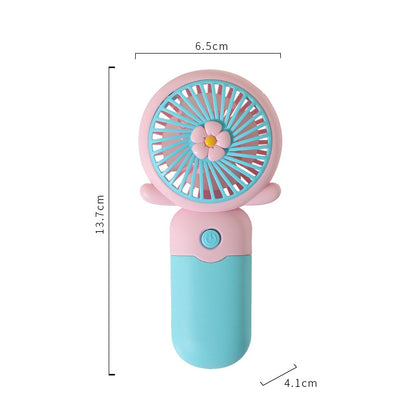 Unisex Tragbarer Handventilator mit fröhlichem Blumen-Design Brehn