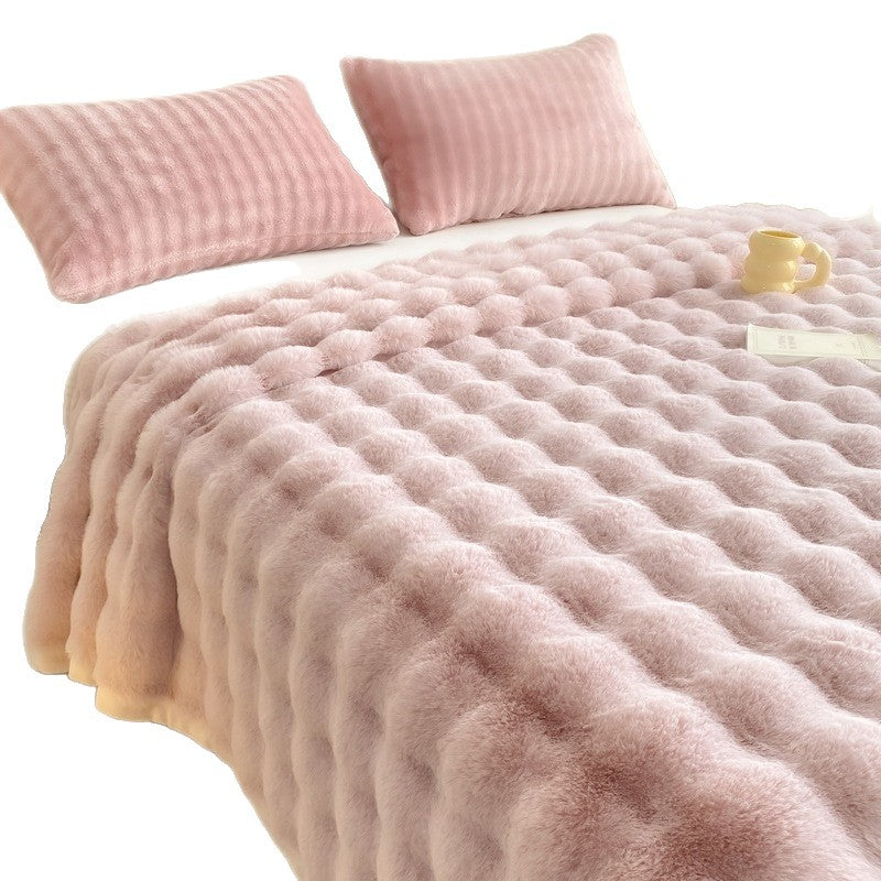 Ultra-weiches plüschtexturiertes Decke