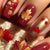 Künstlerische herbstliche Press-On Nagelkunst Brehn
