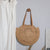 Korbtasche mit Ledergriffen und Buntem Design Brehn