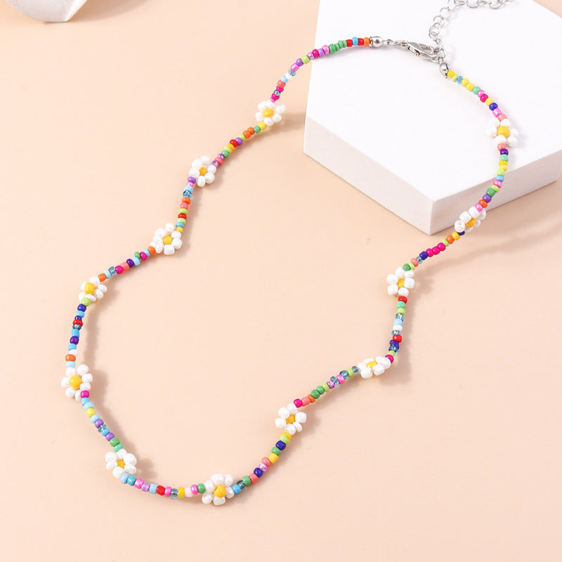 Buntes floral Perlenhalsband Brehn