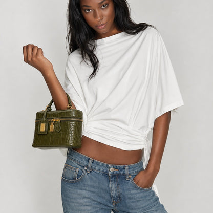 Gepolsterte Leder Handtasche