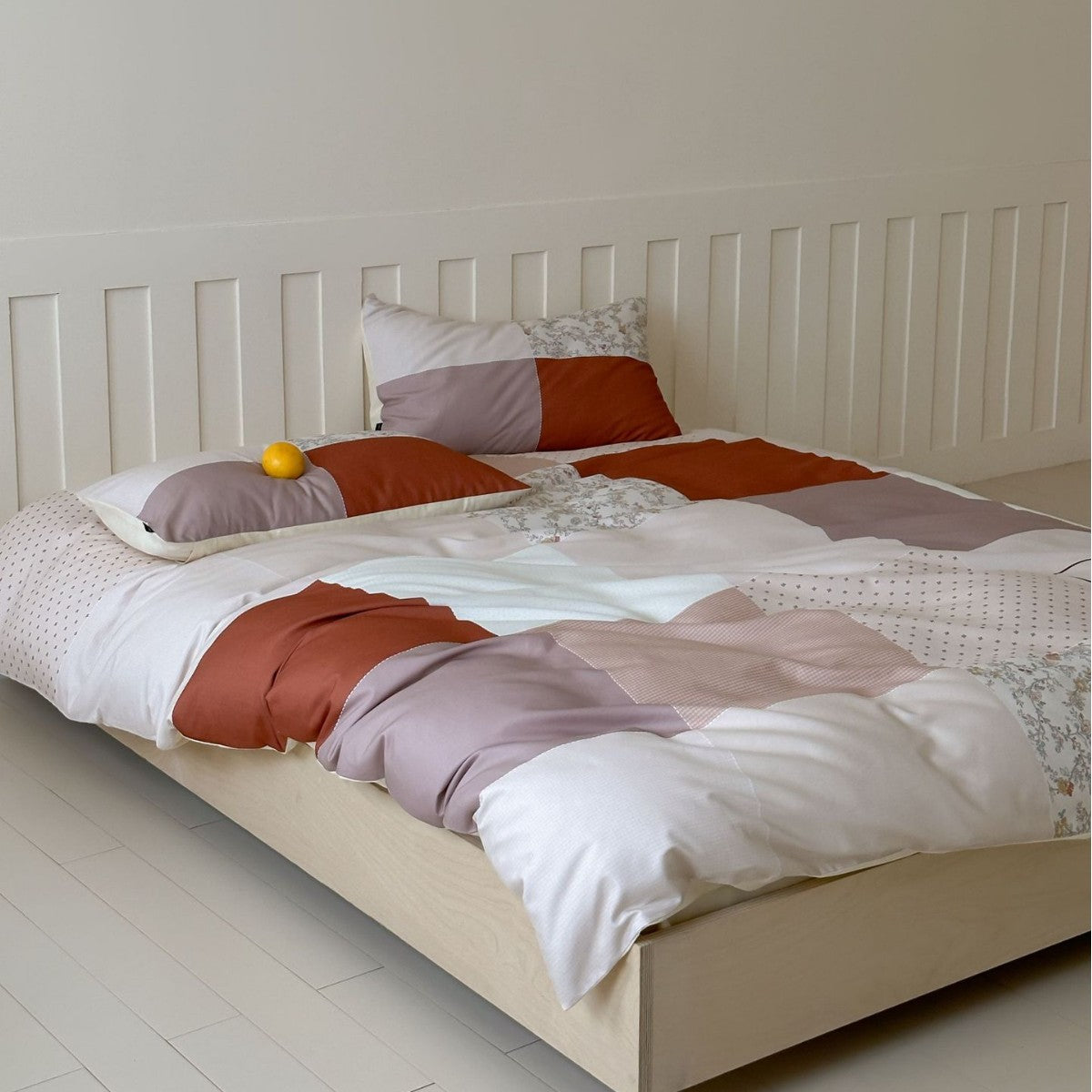 Bettbezug-Set aus Baumwollsatin mit Boho-Ethno-Muster und Wendefunktion