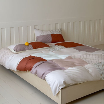 Bettbezug-Set aus Baumwollsatin mit Boho-Ethno-Muster und Wendefunktion