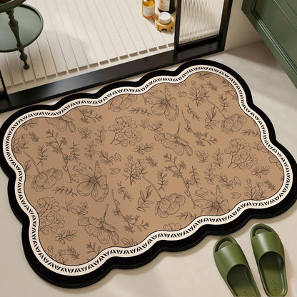 Elegante Vintage Blumenmuster Bereichsmatte