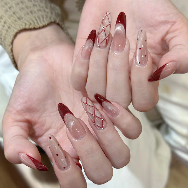 Glänzendes dekoratives Press-On-Nagelset Brehn