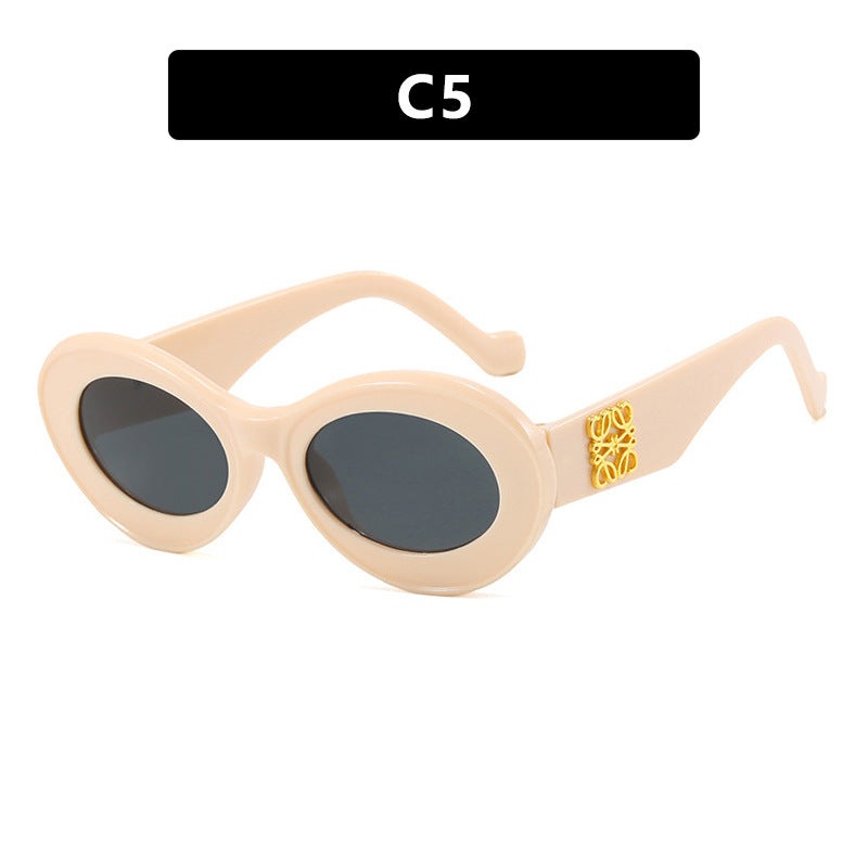 Damen elegante geschwungene Sonnenbrille Brehn