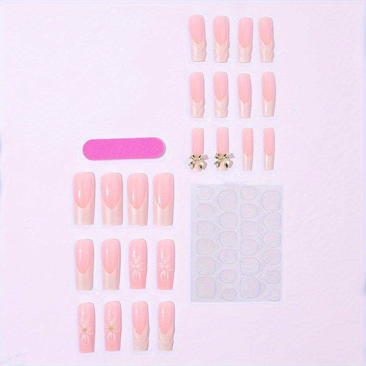 Kunstnagelset mit floralen Details Brehn
