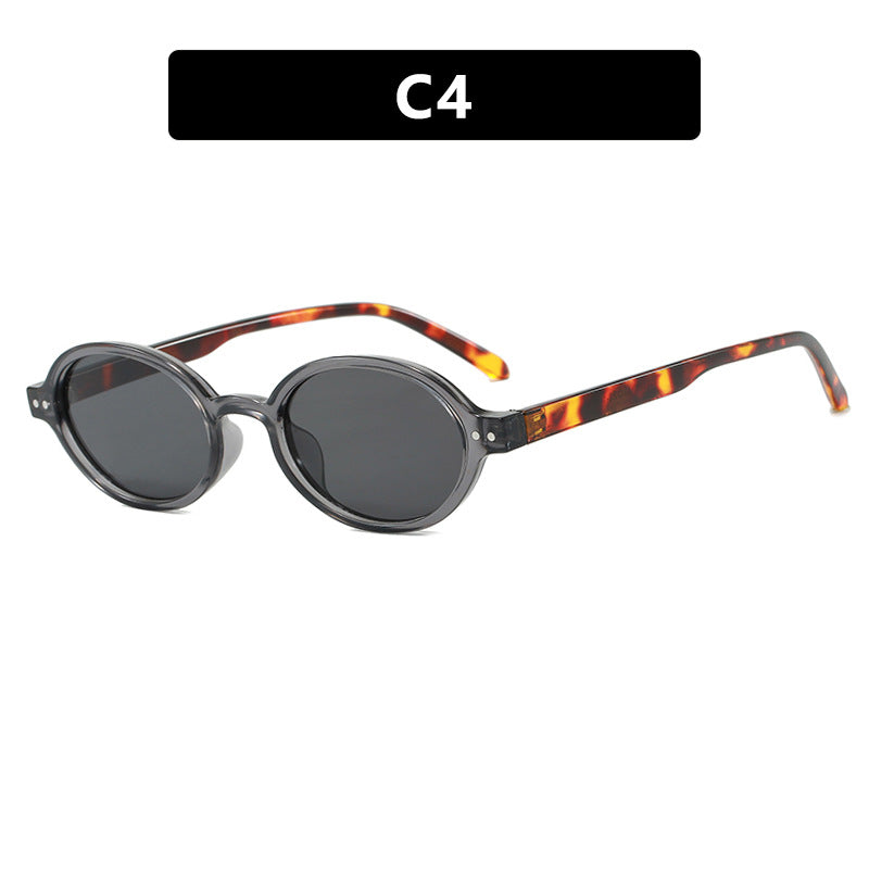 Damen modische ovalförmige Sonnenbrille mit ausgefallenem Rahmen Brehn