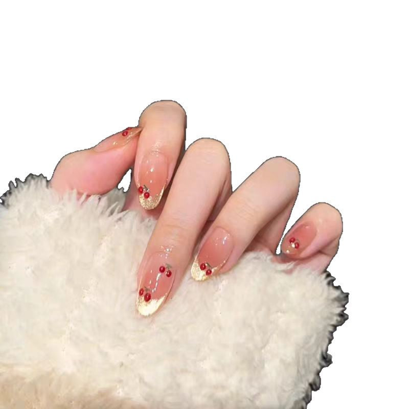 Dekorativer Press-On Nagelset mit verspielten Bogen Designs Brehn