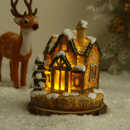 Beleuchtetes Weihnachtsdorf aus Keramik Brehn