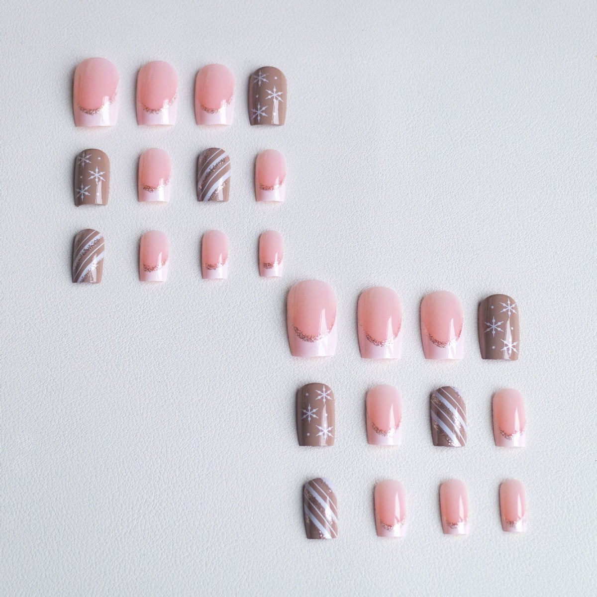 Trendige Feiertags-Nagelkunst-Set