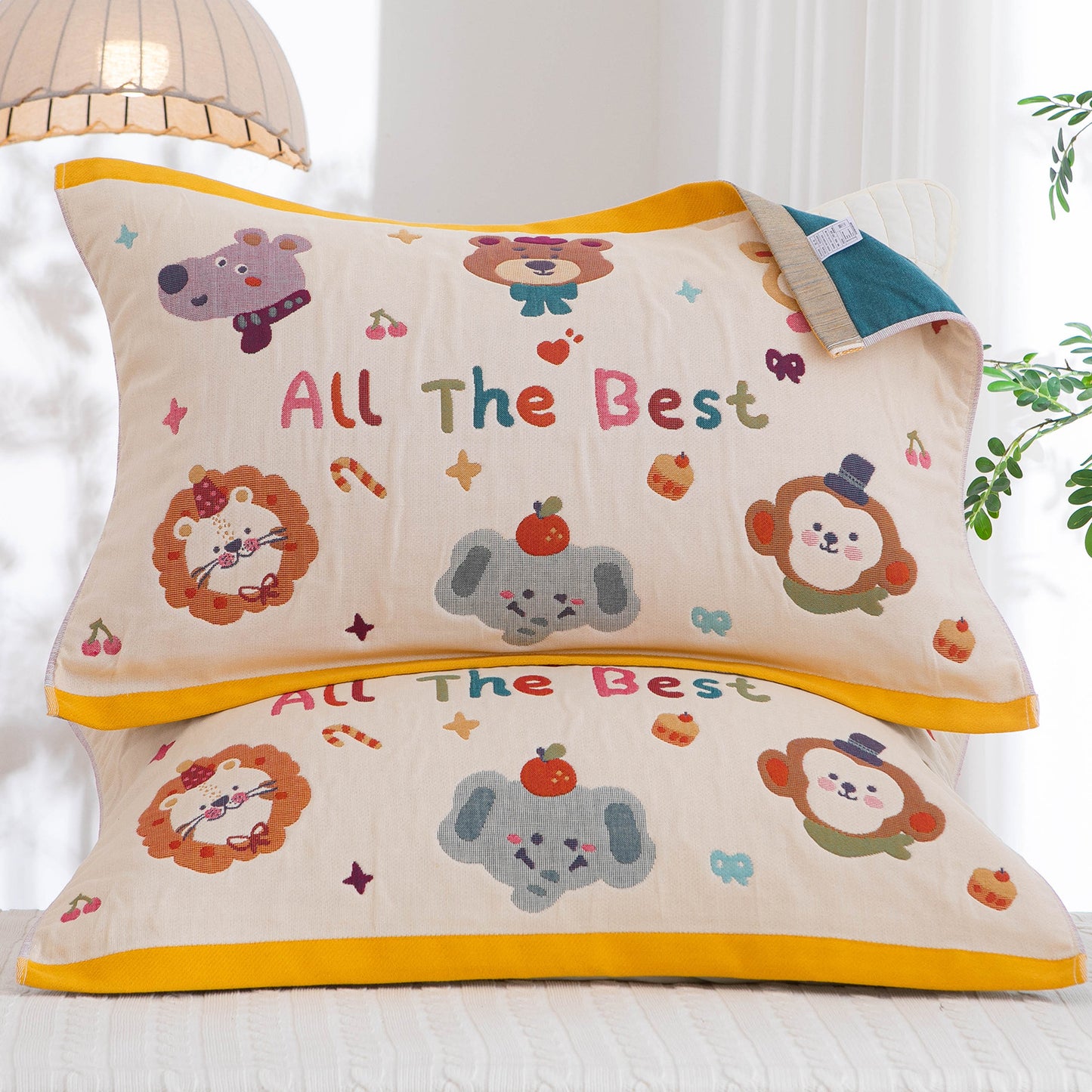 Damen Kissenbezüge mit fröhlichem Patchwork-Motiv Brehn