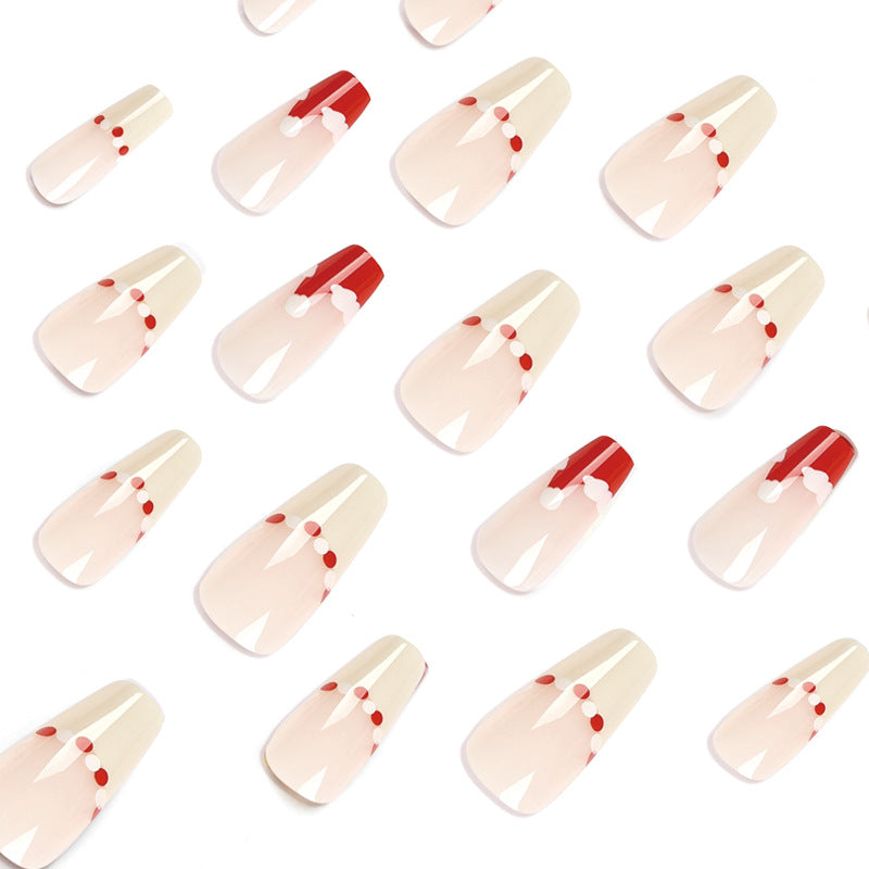 Künstliche Nagelverlängerungen mit festlichem Weihnachtsdesign Brehn
