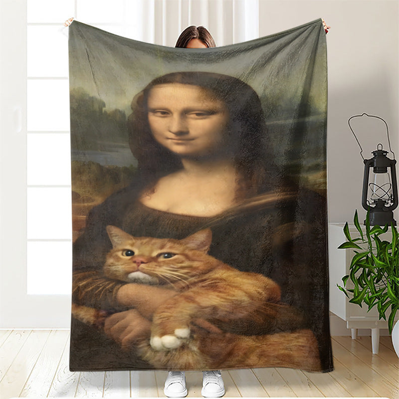 Künstlerische katzenmotivierte Fleece-Decke