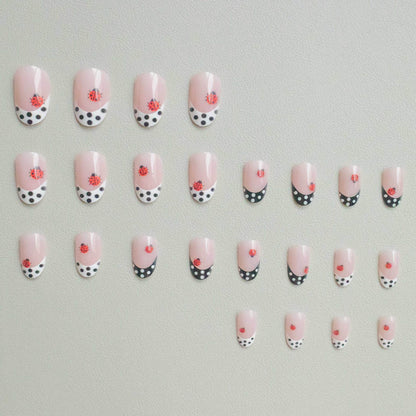 Kreatives Marienkäfer-Akzent-Nagelkunst-Set