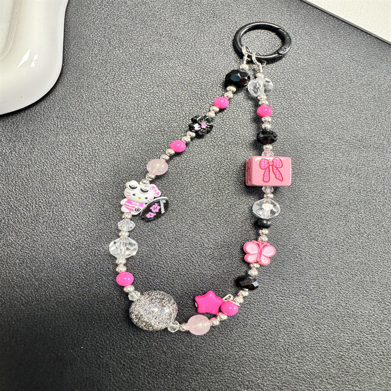 Dekorativer Charm Perlen Handy-Kette Brehn
