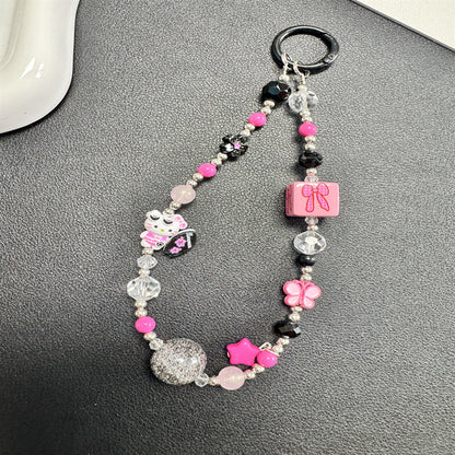 Dekorativer Charm Perlen Handy-Kette Brehn