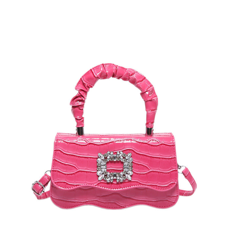 Glamouröse Krokodiltextur Abendhandtasche Brehn