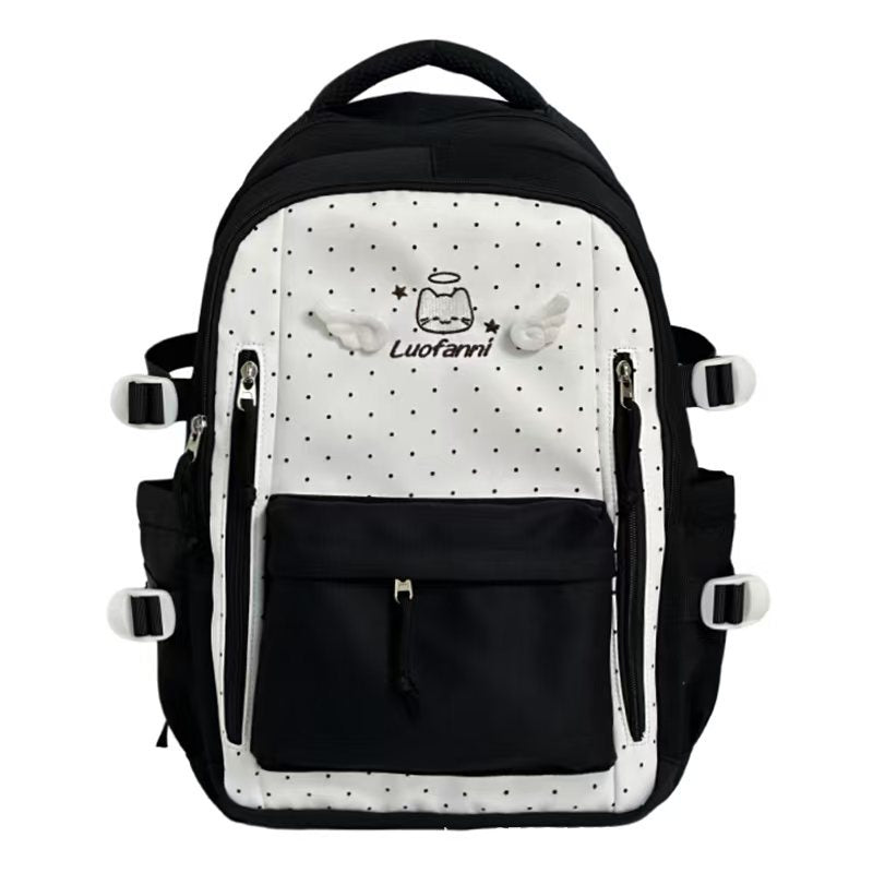 Verspielter gepunkteter Mehrfach-Taschen Rucksack Brehn