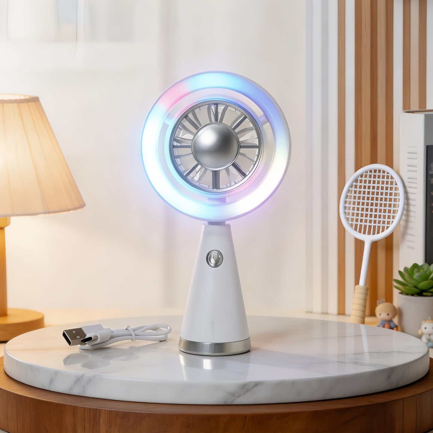 Unisex Tragbarer LED Ventilator im modernen Design Brehn