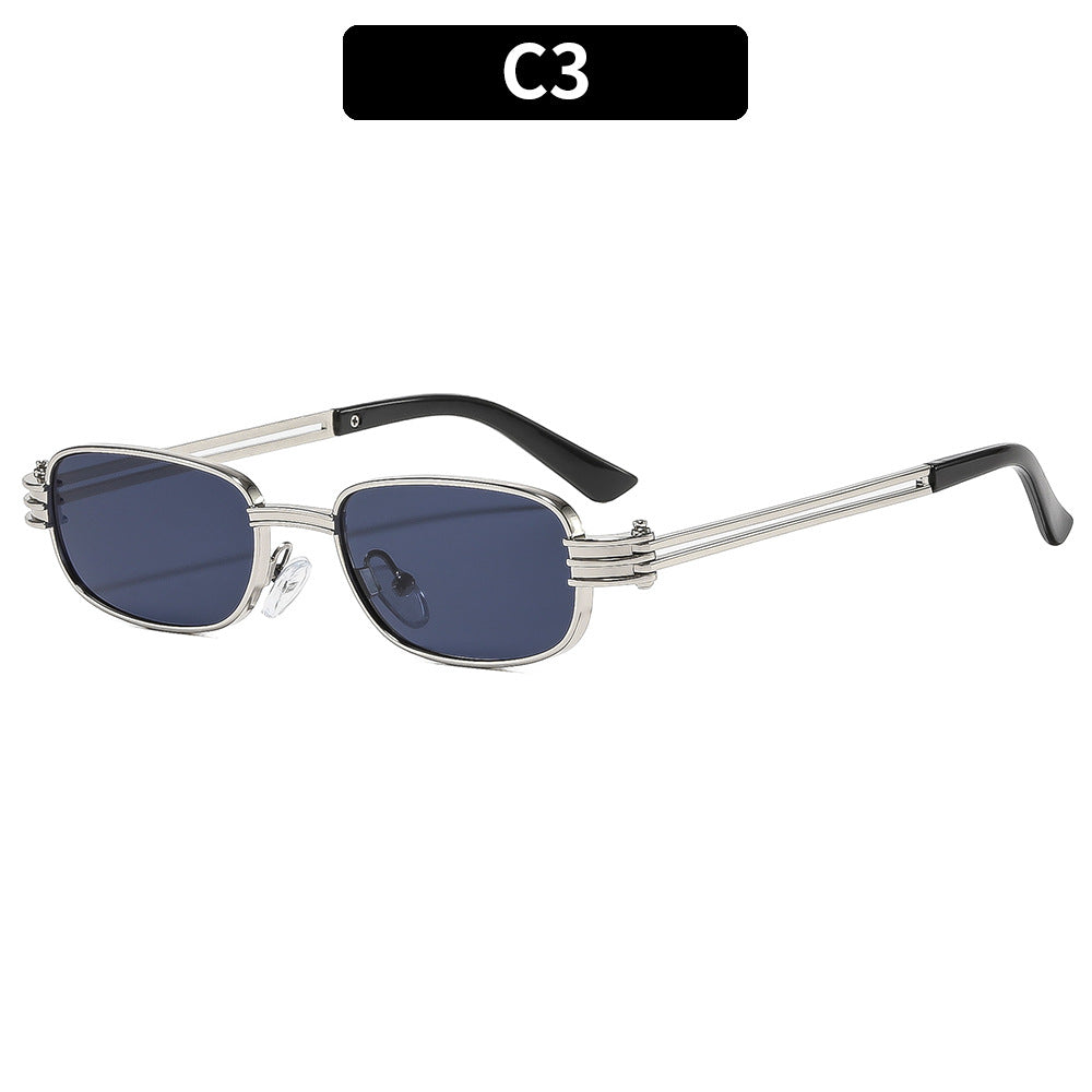 Upscale rechteckige Rahmen Sonnenbrille