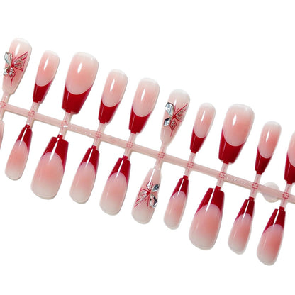 Kunstnägel-Set mit eleganten 3D-Blumenverzierungen Brehn