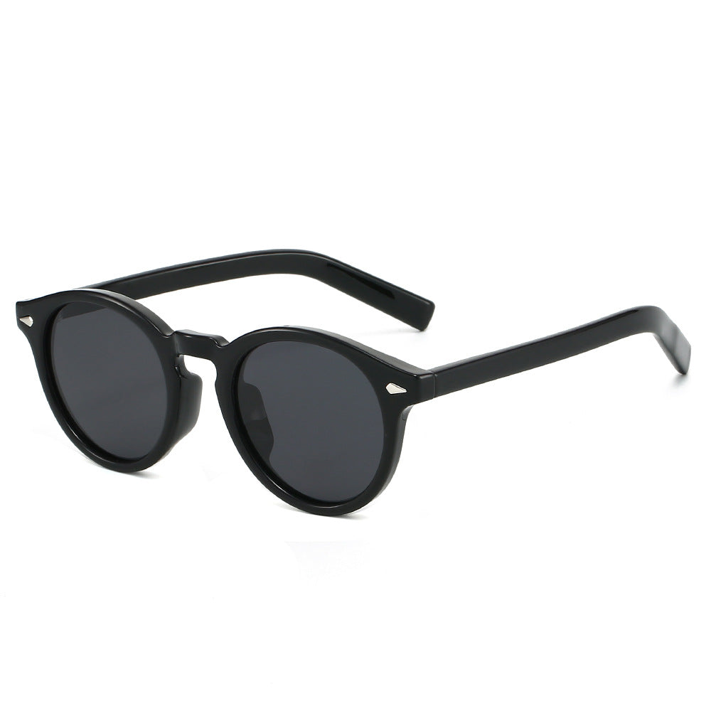 Damen modische Sonnenbrille mit transparentem Rahmen und gelben Gläsern Brehn