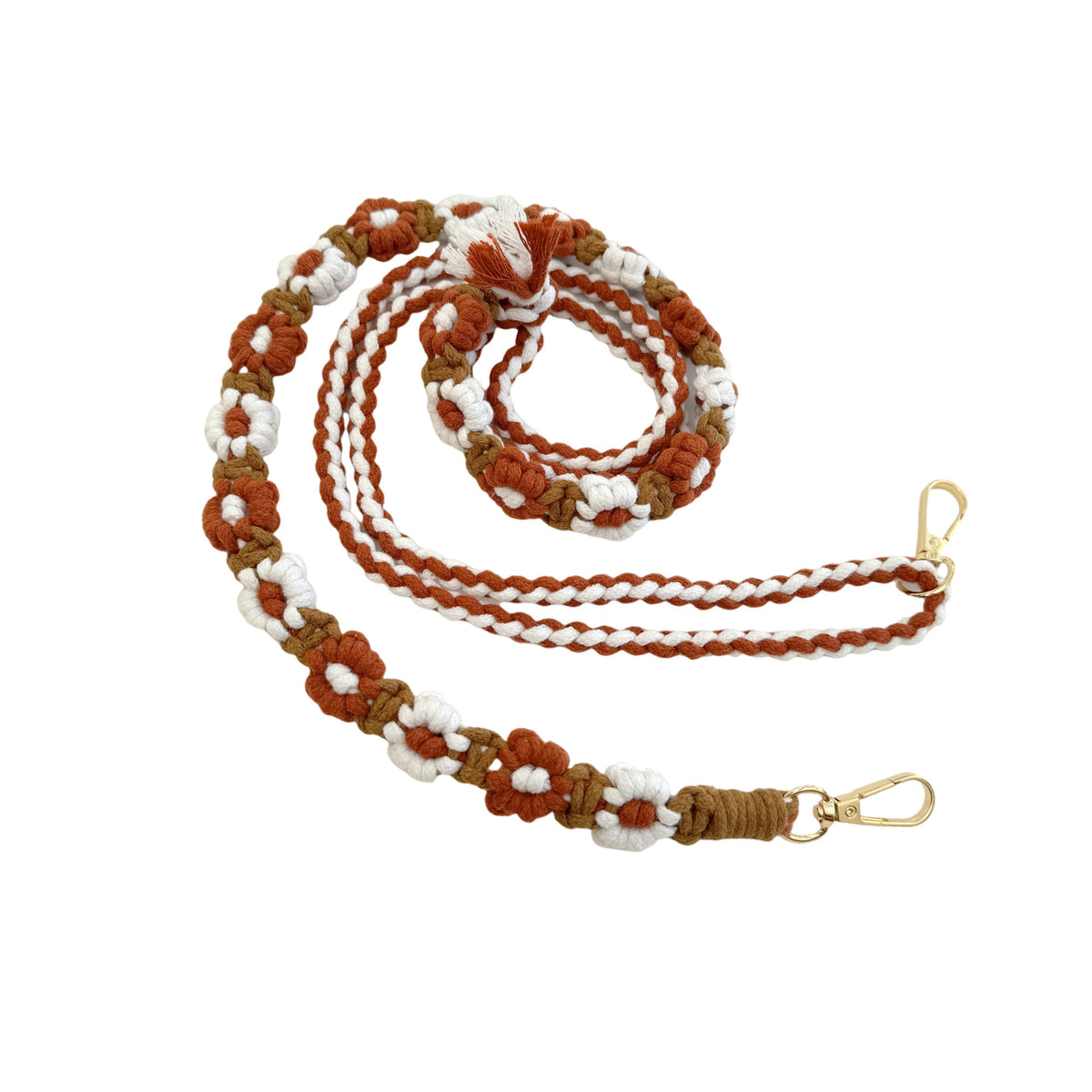 Macrame-Hundeleine mit floralen Details Brehn