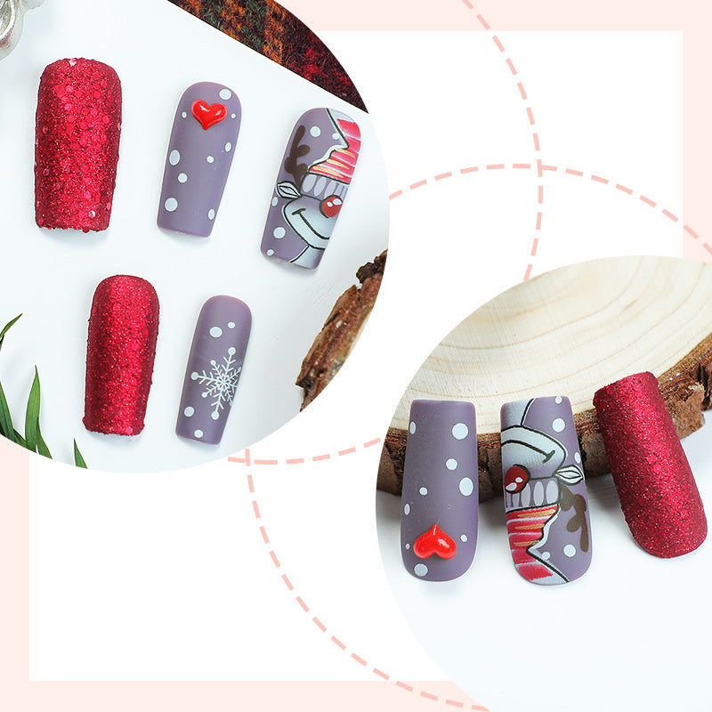 Festliches, Feiertags-Themen Press-On Nagelset Brehn