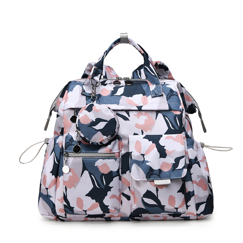 Multi-Taschen Blumen Design Rucksack Brehn
