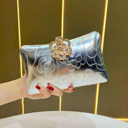 Elegante floral verzierte Abend Clutch