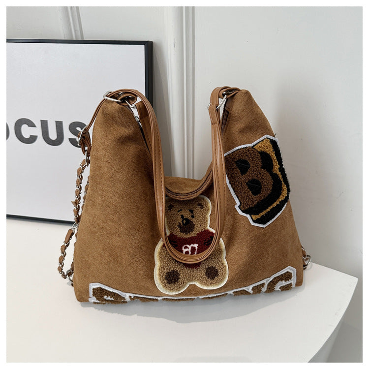 Schultertasche Im Verspielten Bärenmuster Brehn