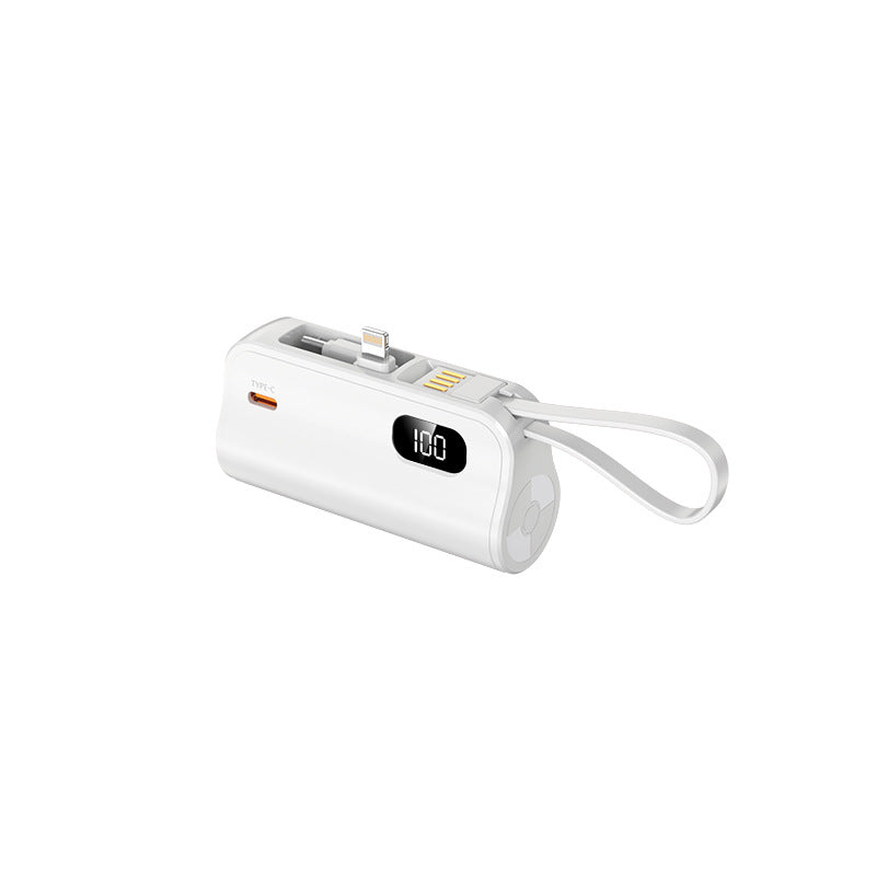 Tragbare Powerbank mit Integrierten Kabeln und LED-Display Brehn