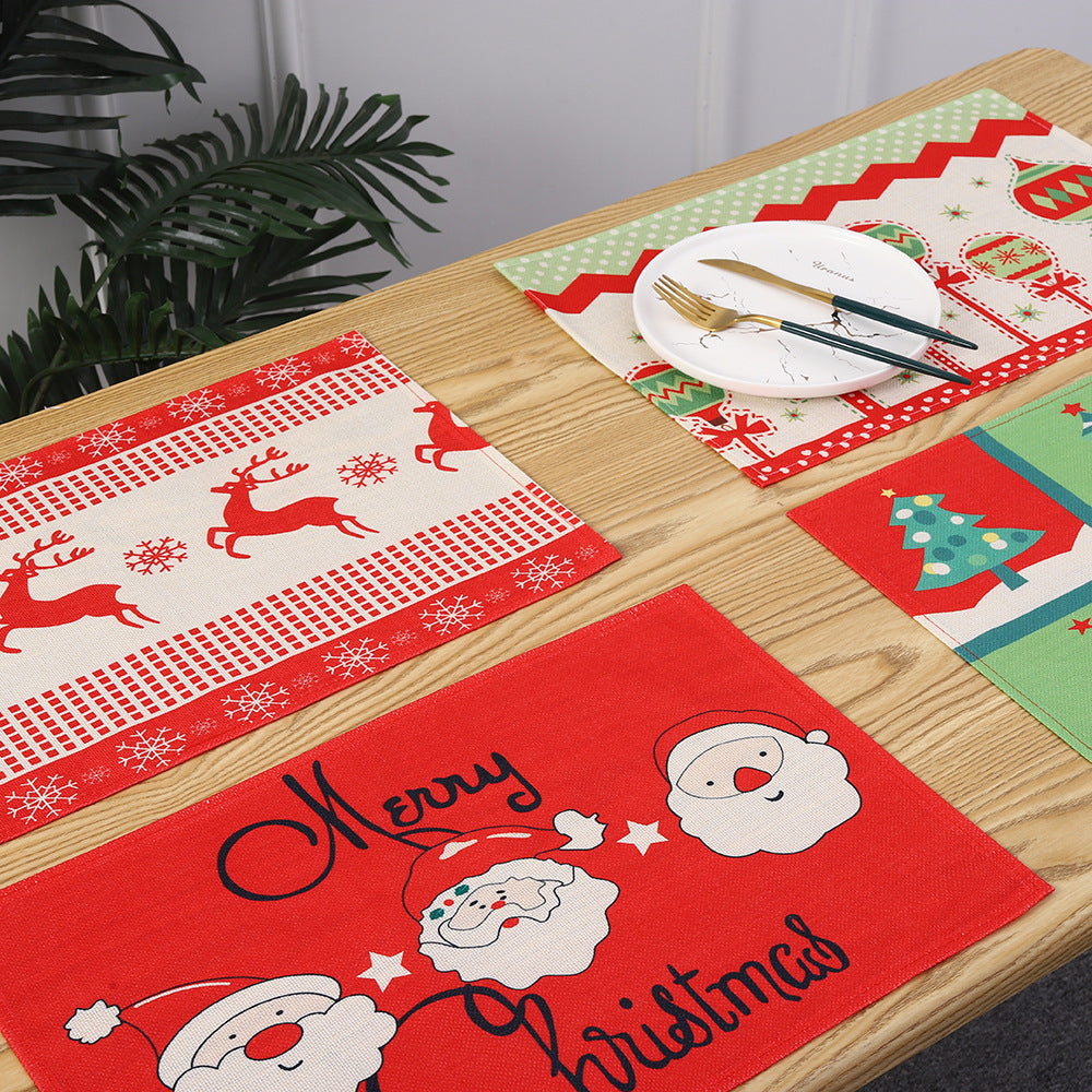 Weihnachtsplatzdeckchen mit festlichem Santa-Motiv Brehn