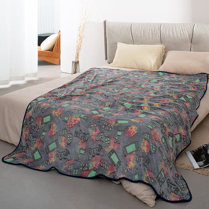 Damen Gemütliche und kreative Kuscheldecke mit Gaming-Motiv Brehn