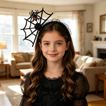 Halloween Haarreif mit Spinnennetzdesign