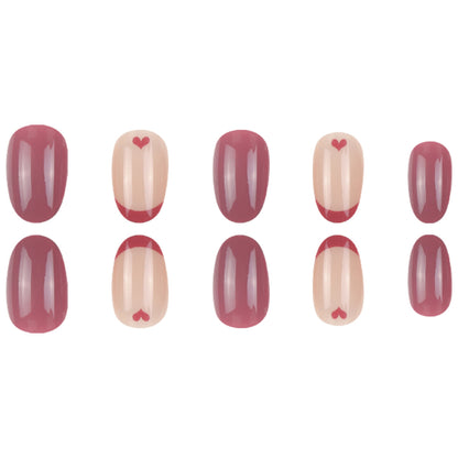 Kreatives Herz-Design Press-On Nägel Brehn