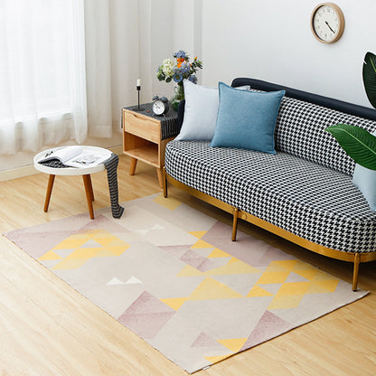 Runder Dekorativer Wohnzimmer-Teppich mit modernem geometrischem Muster Brehn