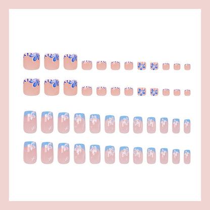 Kunstnagelset mit dekorativen Blüten- und Frühlingsmotiven Brehn