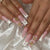 Dekoratives Press-On-Nagelset mit floralen und Schmetterlingsakzenten Brehn