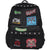 Punk-inspirierter Grafik-Patch-Schulrucksack Brehn