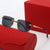Damen Quadratische Sonnenbrille mit eleganten Metallakzenten Brehn